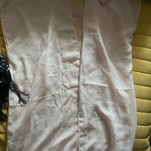 2 women sheer coverup Light pink/black and white one size